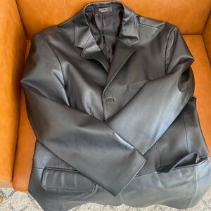 Stafford Men’s leather blazer sz large